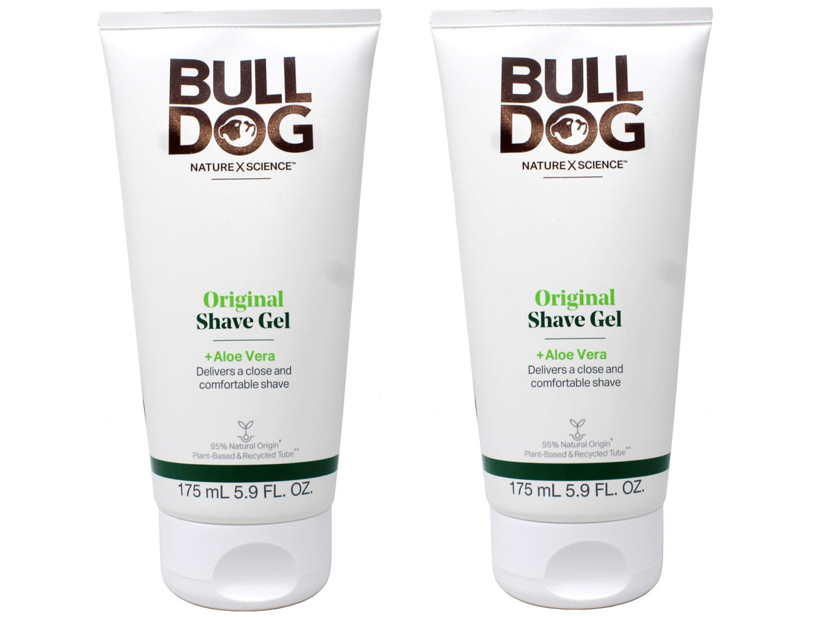 Bulldog Original Shave Gel bottle front for a smooth, comfortable shave