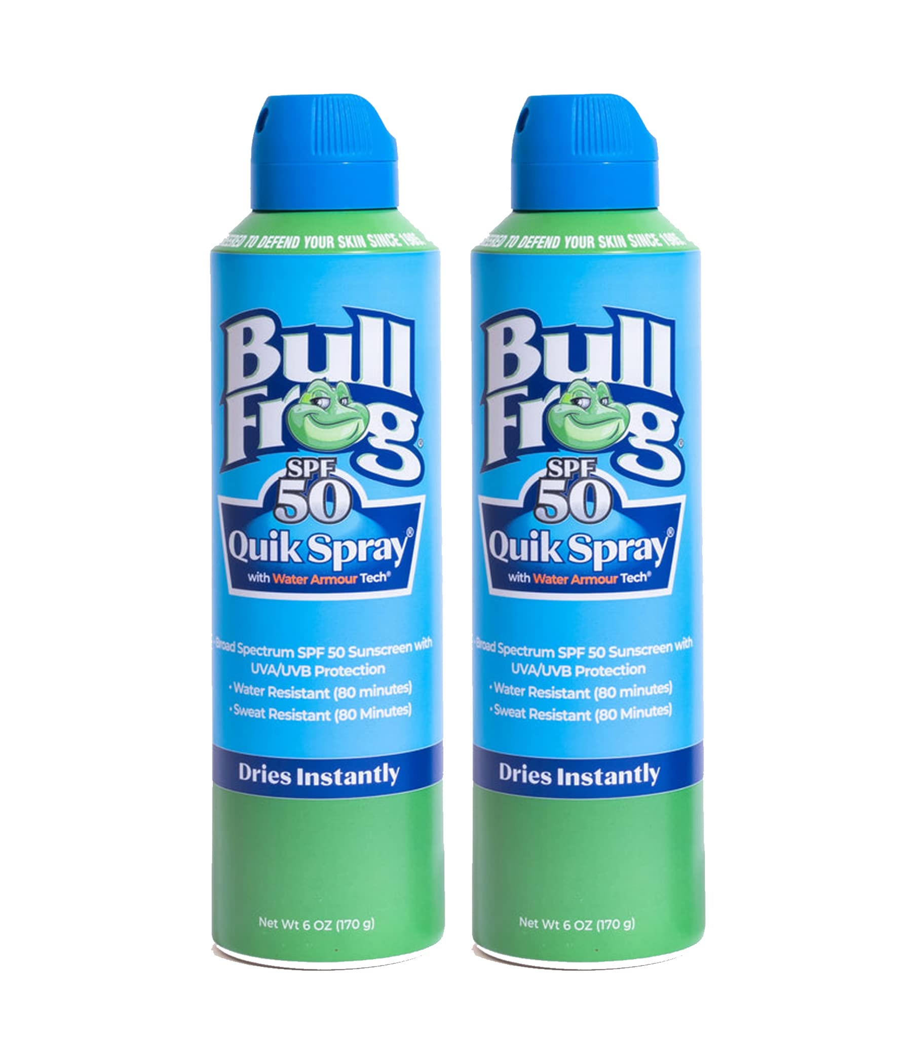Bullfrog Quik Spray SPF 50 continuous spray for easy application
