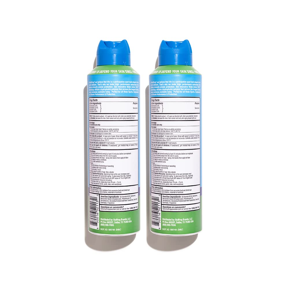 Bullfrog Quik Spray SPF 50 dries instantly for quick comfort