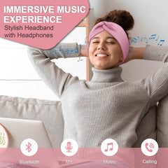BULYPAZY headband headphones worn while running deliver secure, comfortable audio.