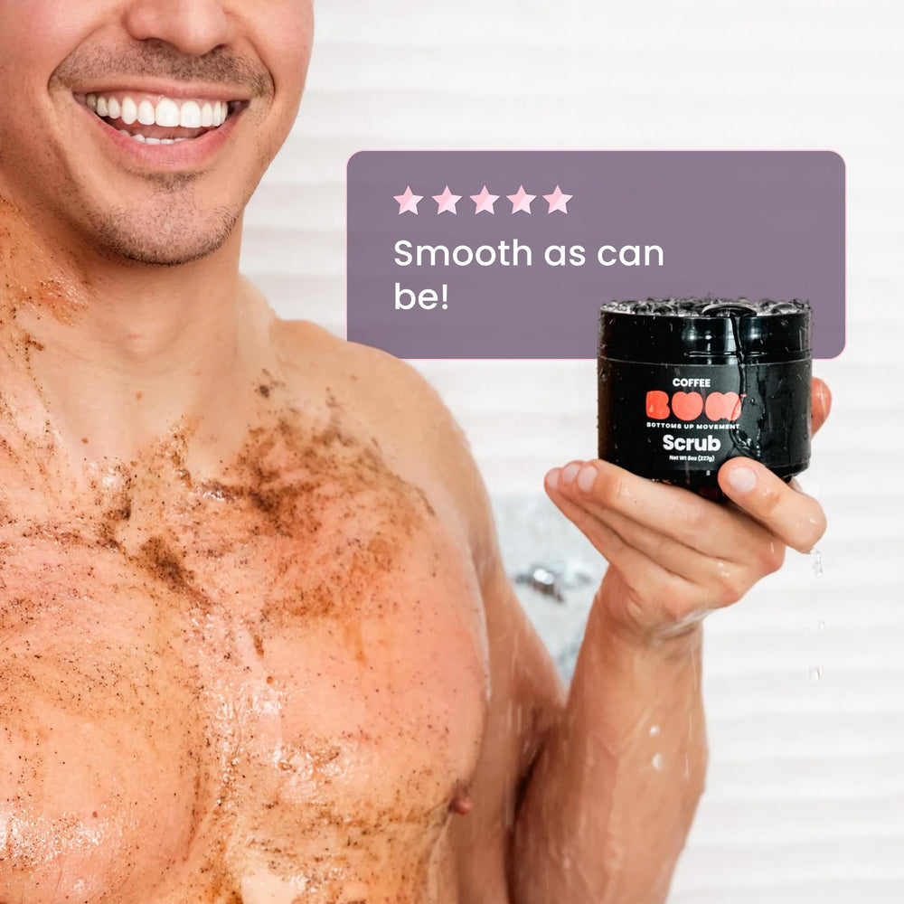 Application on forearm shows smooth, even exfoliation with BUM scrub