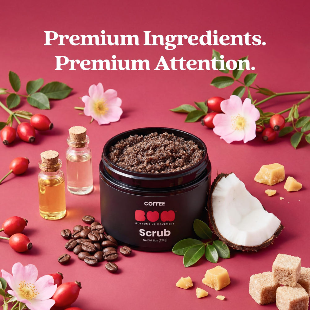 Cruelty-free and USA-made label on BUM scrub packaging