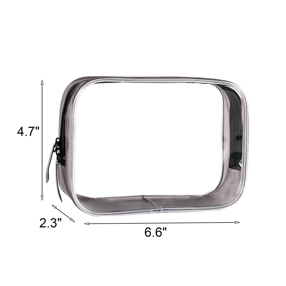 Buminee transparent travel bag for cosmetics or toiletries on the go.