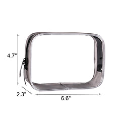 Buminee transparent travel bag for cosmetics or toiletries on the go.