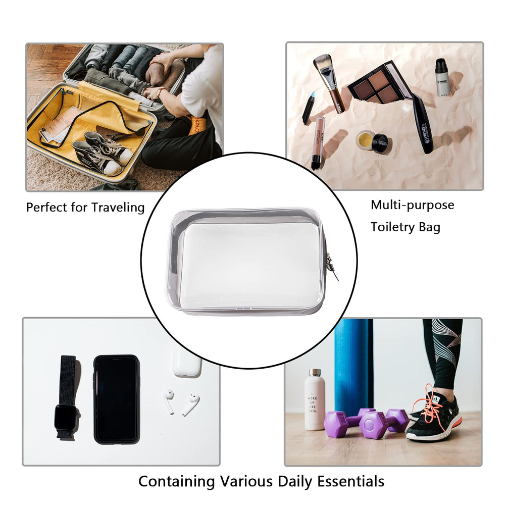 Buminee waterproof clear pouch protects daily essentials during travel.