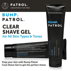 Bump Patrol easy razor glide emphasizes smooth passes and reduced irritation.