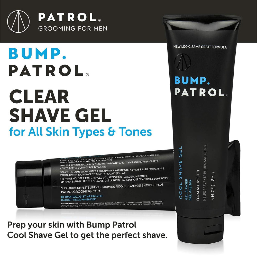 Bump Patrol Cool Shave Gel delivers menthol cooling sensation on skin during shave.