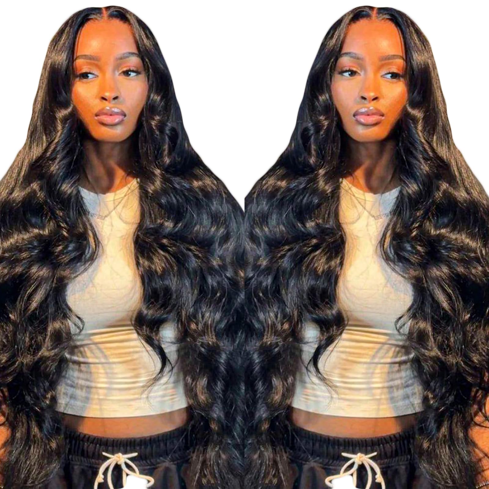 bunGiol glueless wig in 26-inch body wave for natural daily wear.