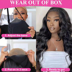 bunGiol pre-plucked hairline wig ready to wear.