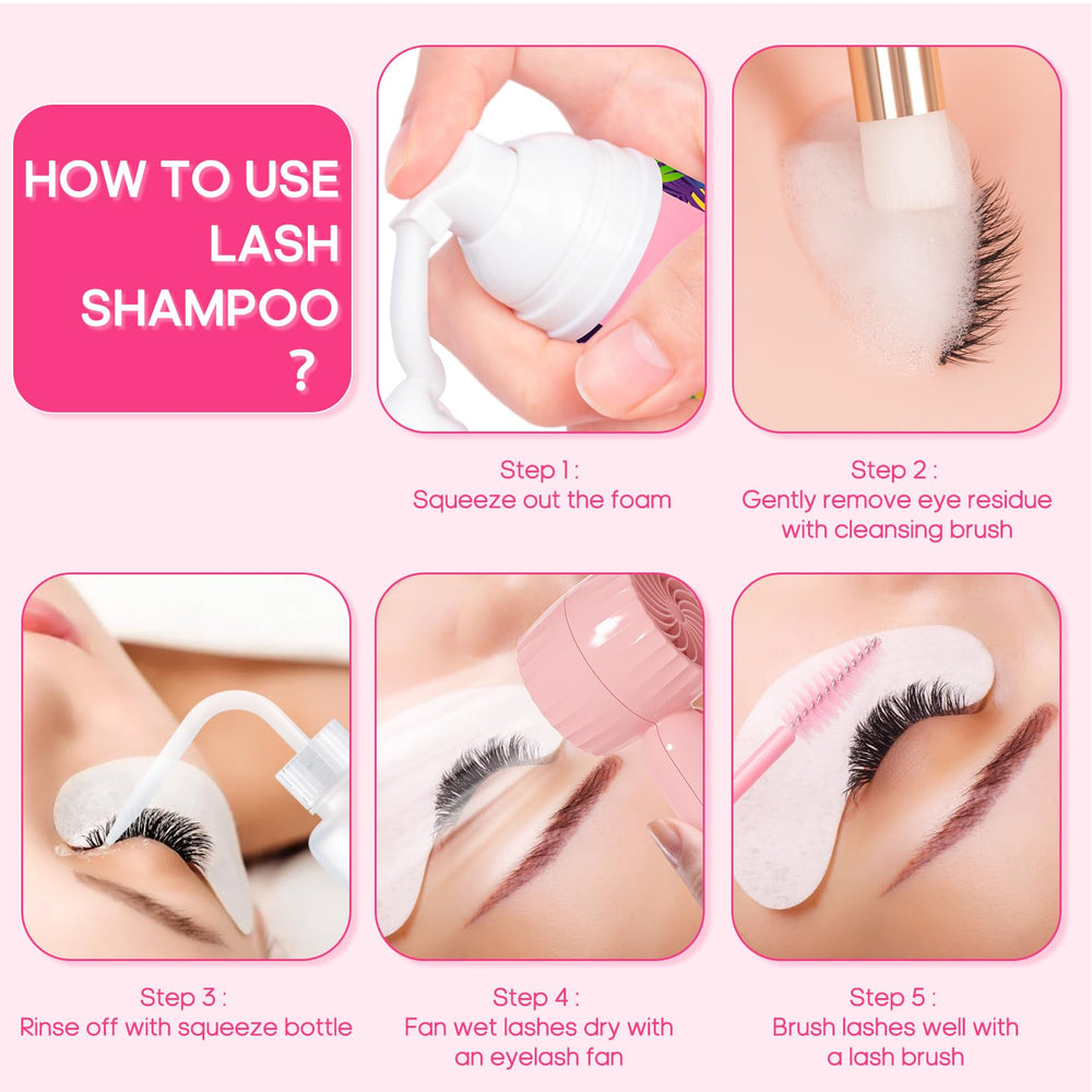Buqikma lash care kit includes everything you need for a thorough lash bath