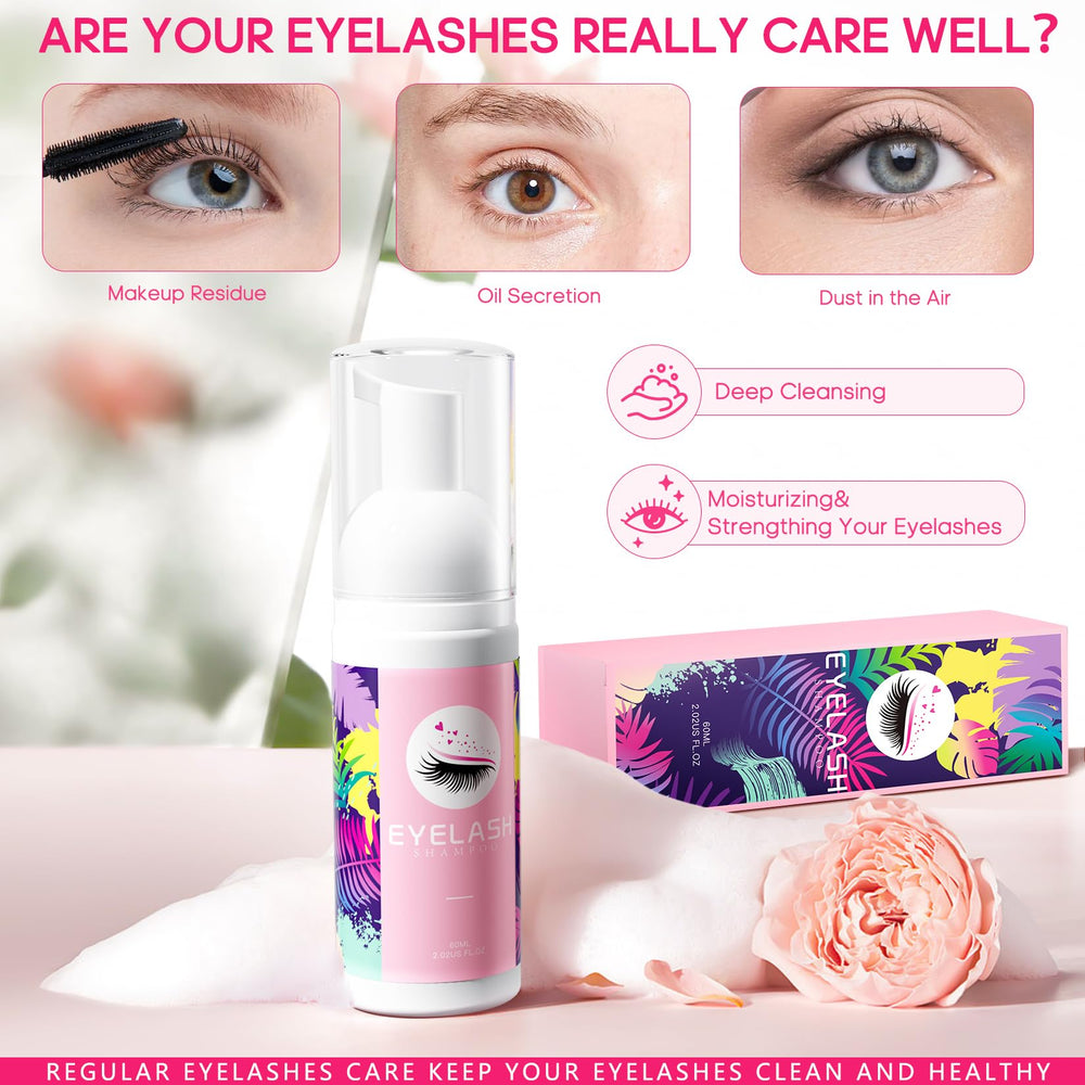 Buqikma rinse bottle helps rinse and clear residue without tugging on lashes