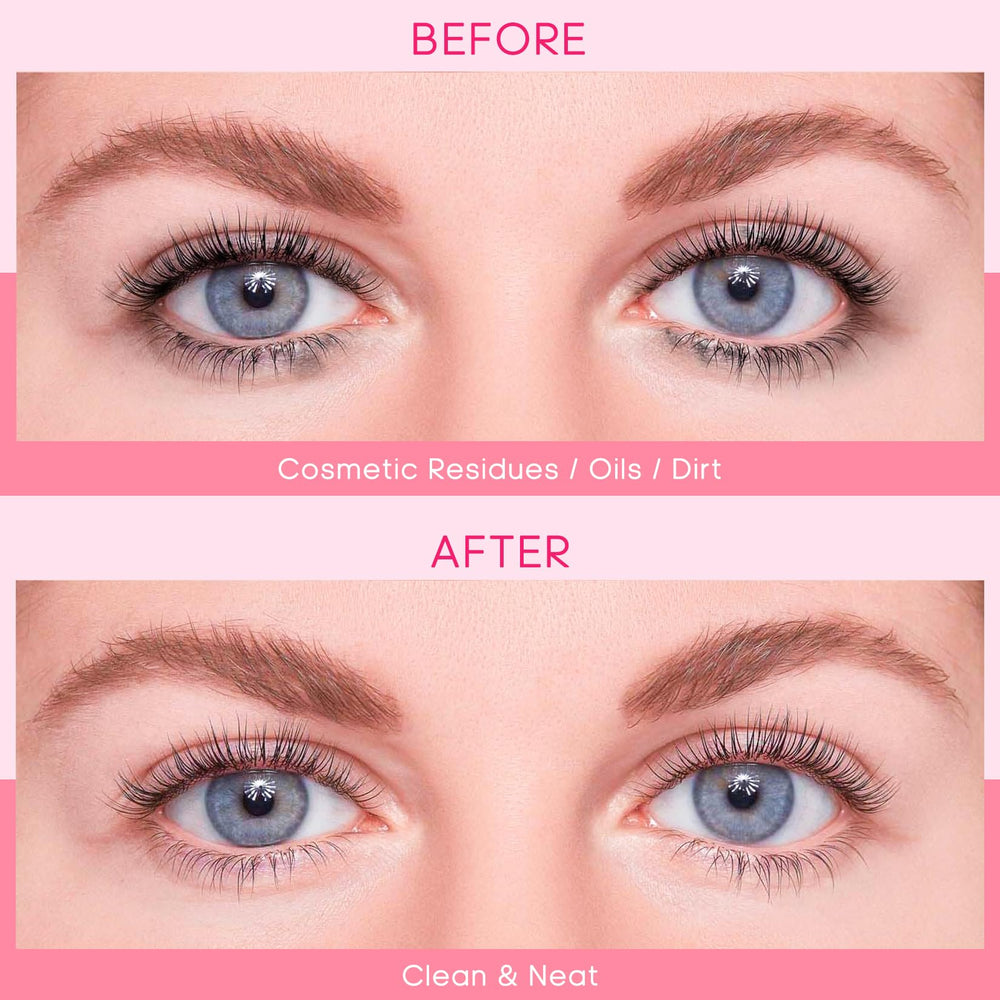 Buqikma pink mascara brushes set for gentle grooming and maintenance of extensions