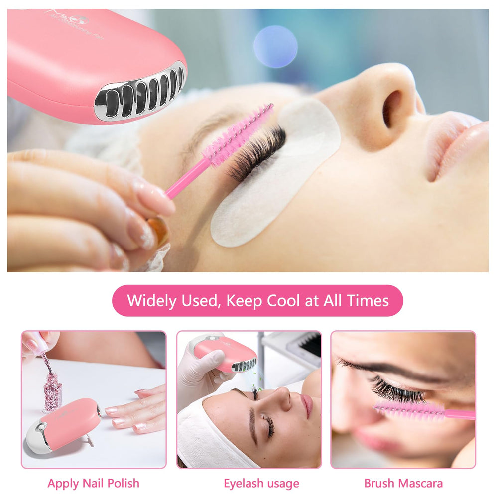 Buqikma soft fan brush used to gently brush lashes