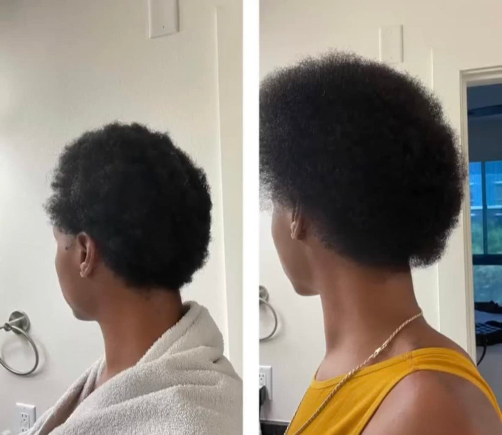 Bur Bur Growing Season oil for dry hair demonstrates moisture and softness