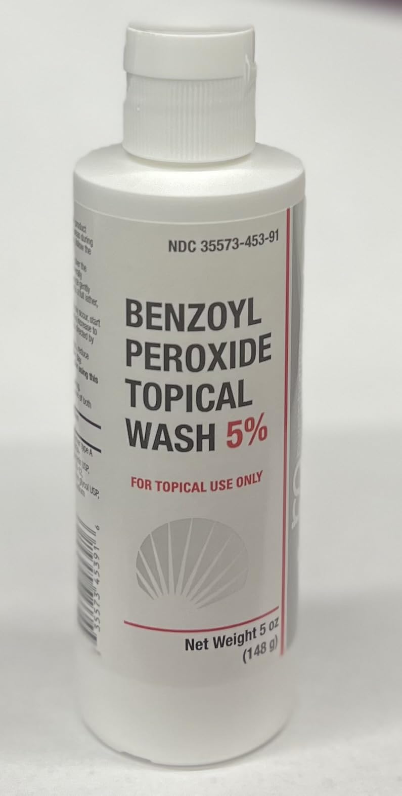 BurelPharma benzoyl peroxide face wash bottle for acne-prone skin.