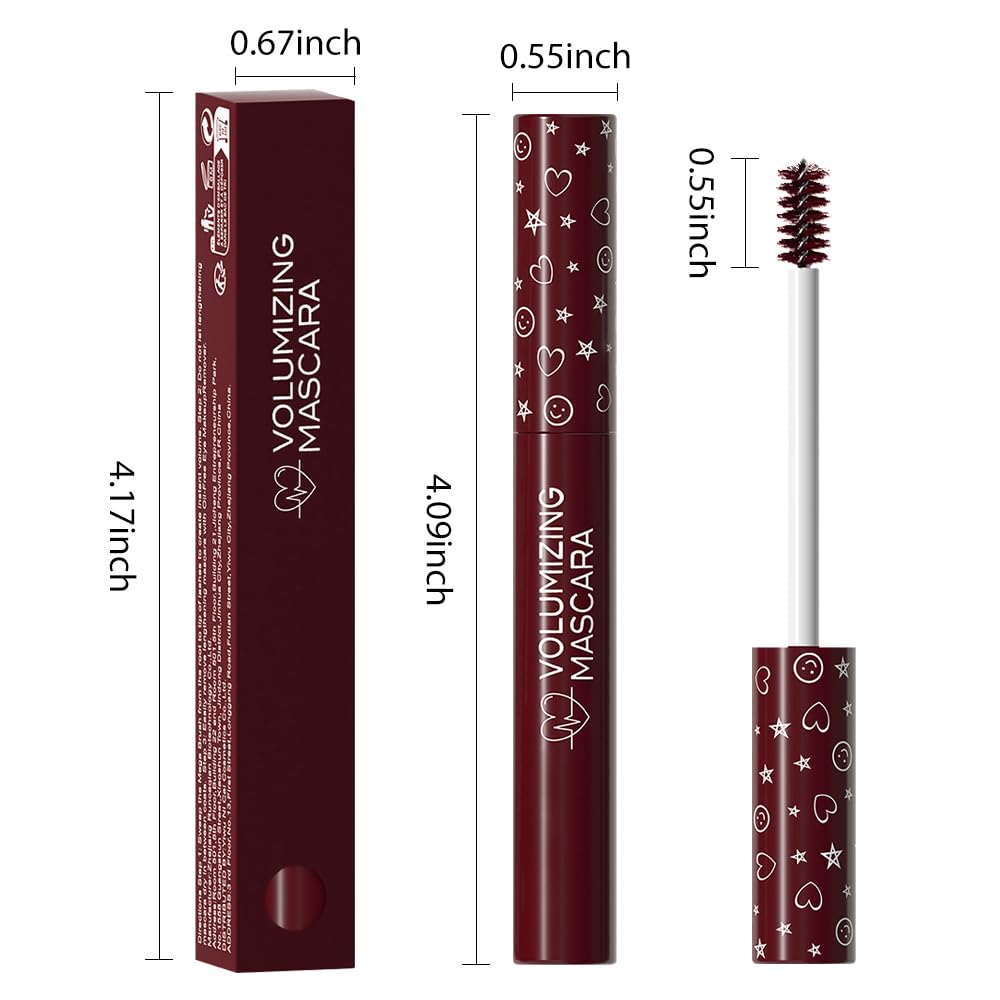 AMY'S DIARY Burgurdy no-smudge finish supports confident wear through tears or rain.