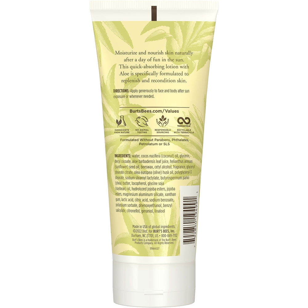 Burt's Bees After Sun Lotion cream texture ready for post-sun hydration