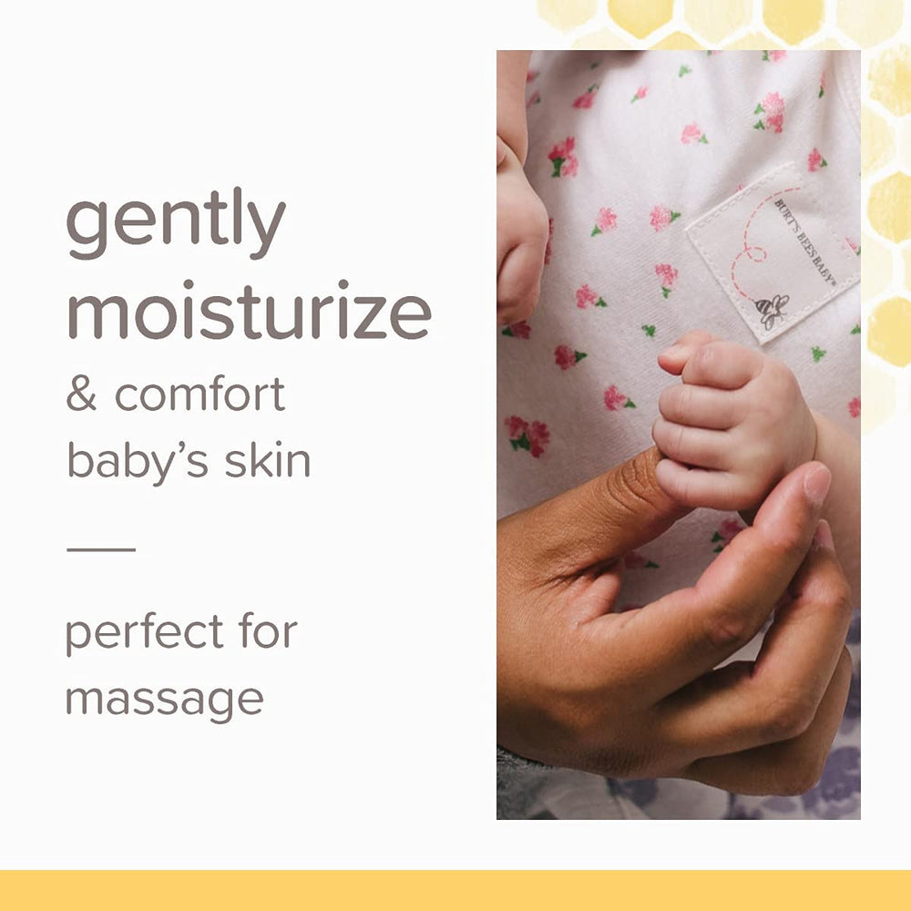 Apricot scented Burt's Bees Baby Oil highlighting natural fragrance