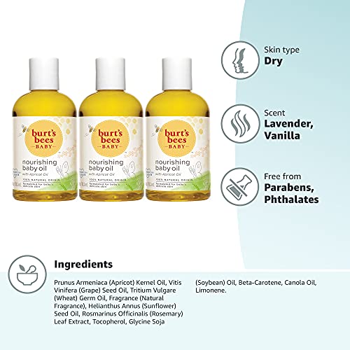Burt's Bees Baby Oil added to bath water for moisture