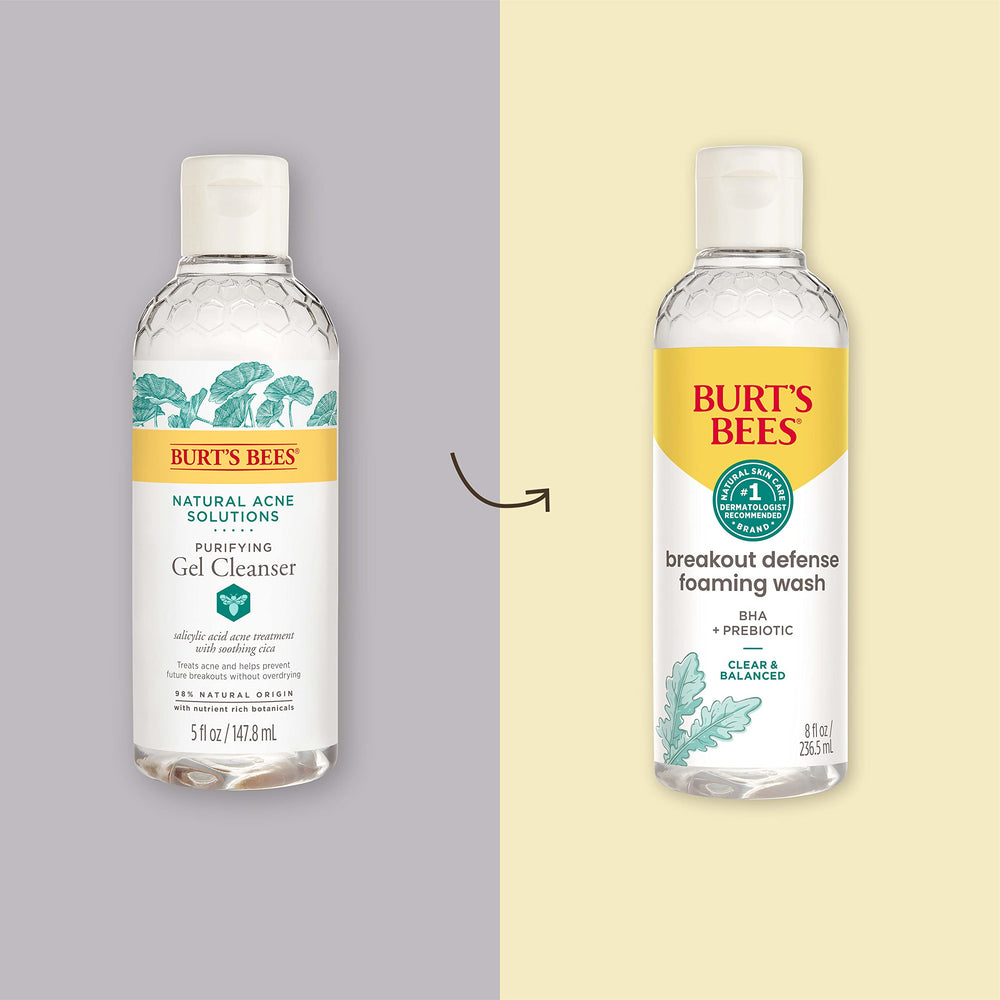 Burt's Bees Breakout Defense Foaming Wash foam close-up showing rich lather.