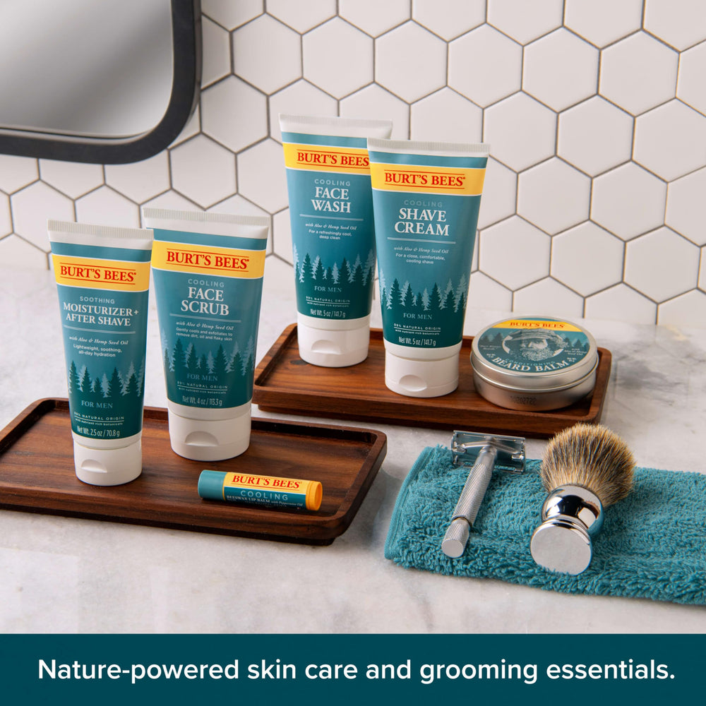 Paraben-free Burt's Bees label signals gentle care for skin.