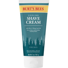 Burt's Bees Cooling Shave Cream foam closeup for a smooth, refreshing shave.