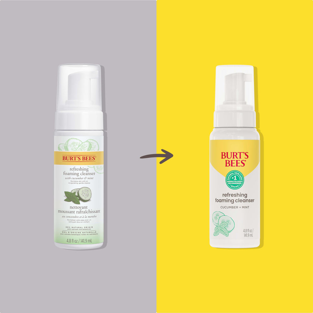 Burt's Bees cucumber-mint foam lather provides a clean feel without dryness.