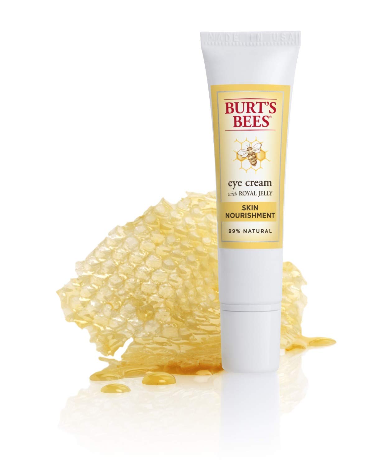 Burt's Bees eye cream label dermatologist-tested and fragrance-free