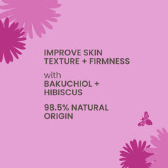 Burt's Bees Firming Serum hibiscus flower close-up suggesting natural glow.