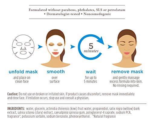 Cool, refreshing sensation from Burt's Bees mask during self-care.