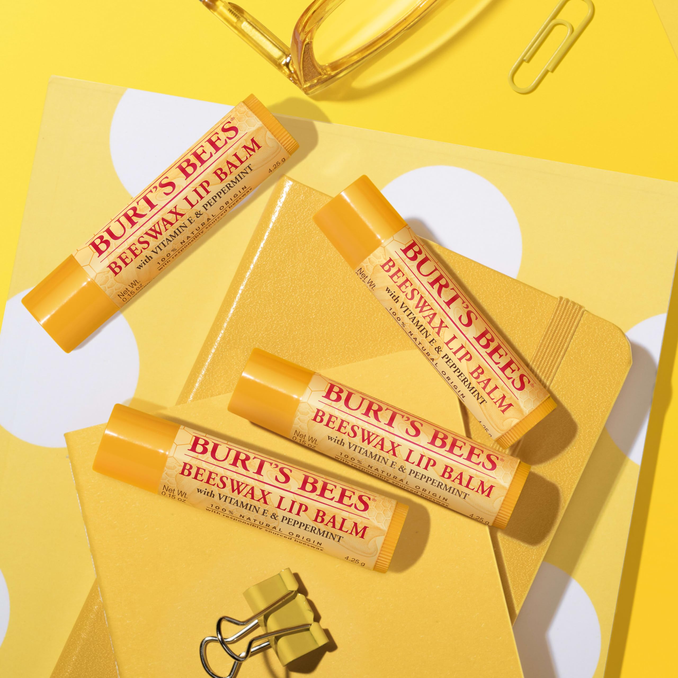 Burts Bees Lip Balm clean formula, no parabens or SLS.