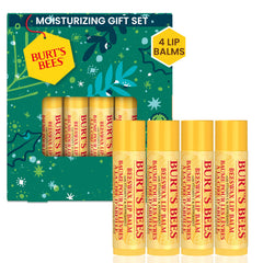 Burts Bees lip balm gift set with original beeswax tubes, perfect for gifting.