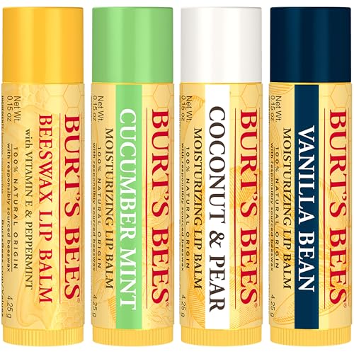 Matte finish Burt's Bees lip balm for natural-looking lips.