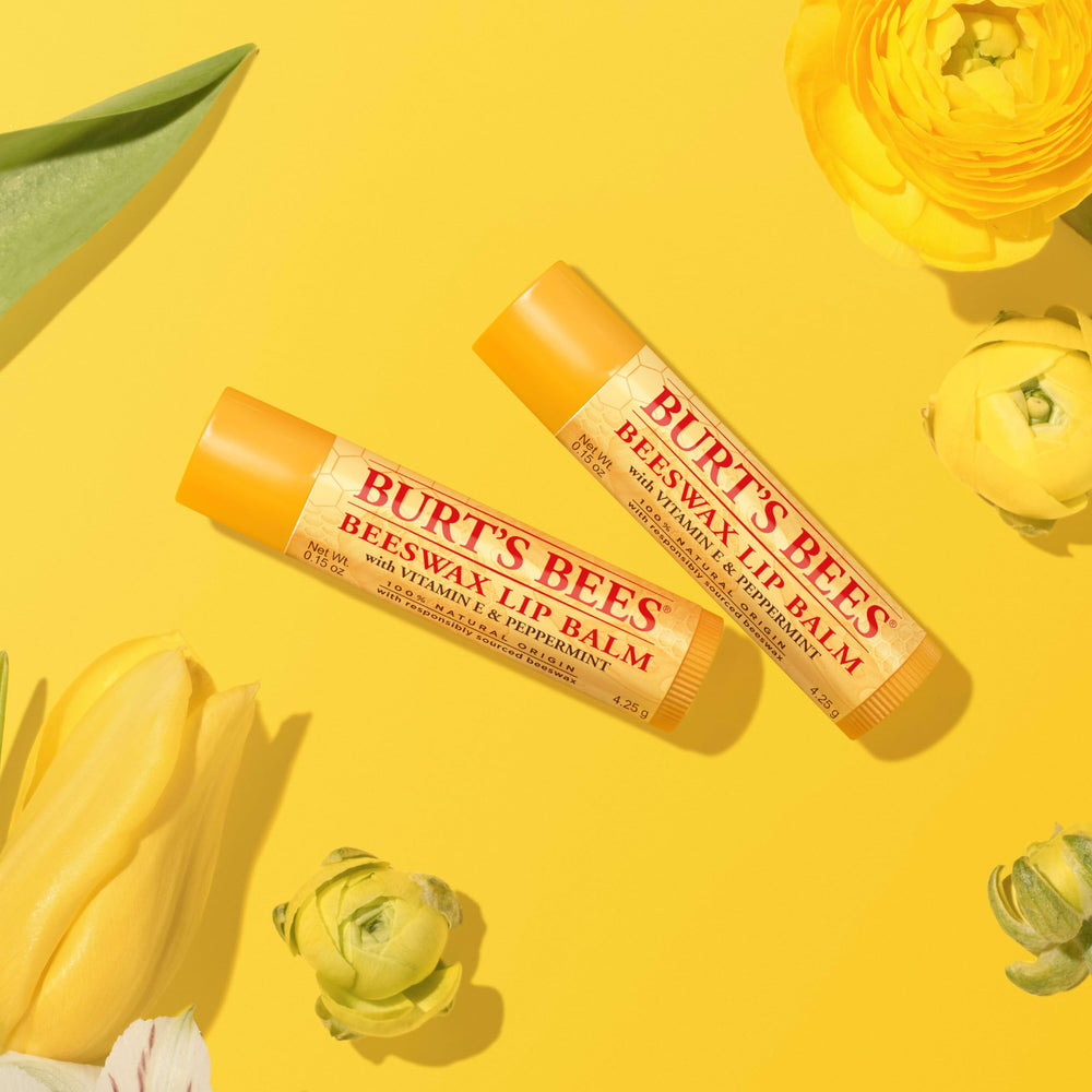 Burts Bees Lip Balm refreshing peppermint scent.