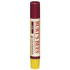 Burt's Bees Lip Shimmer Fig close-up highlights natural coral glow