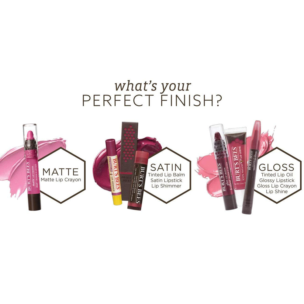 Burt's Bees Lip Shimmer Fig great for layering over lipstick on lips