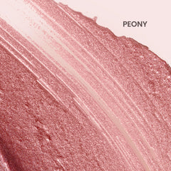 Burt's Bees Lip Shimmer Peony shimmer detail showing warm pink sparkle