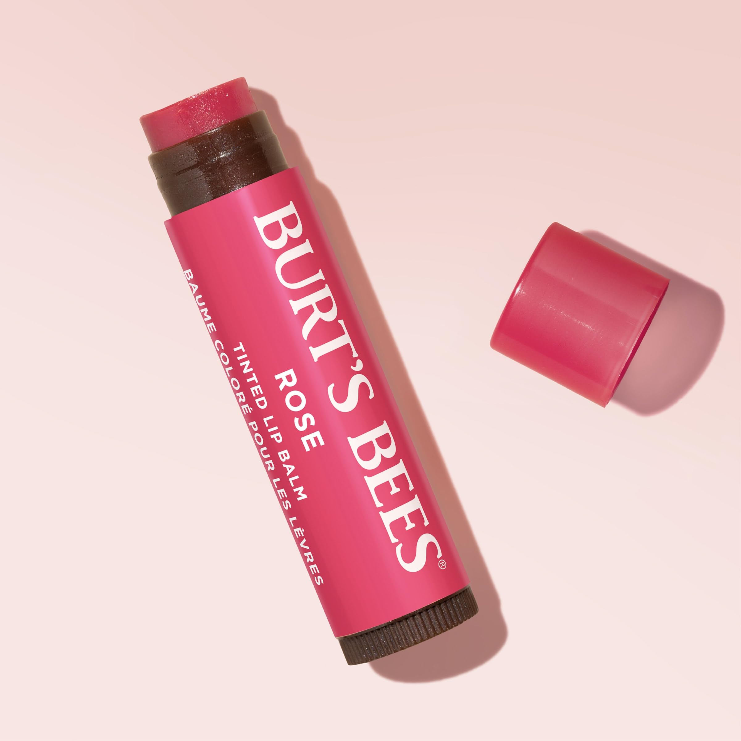 Burt's Bees Lip Tint Balm Rose Leaping Bunny certified