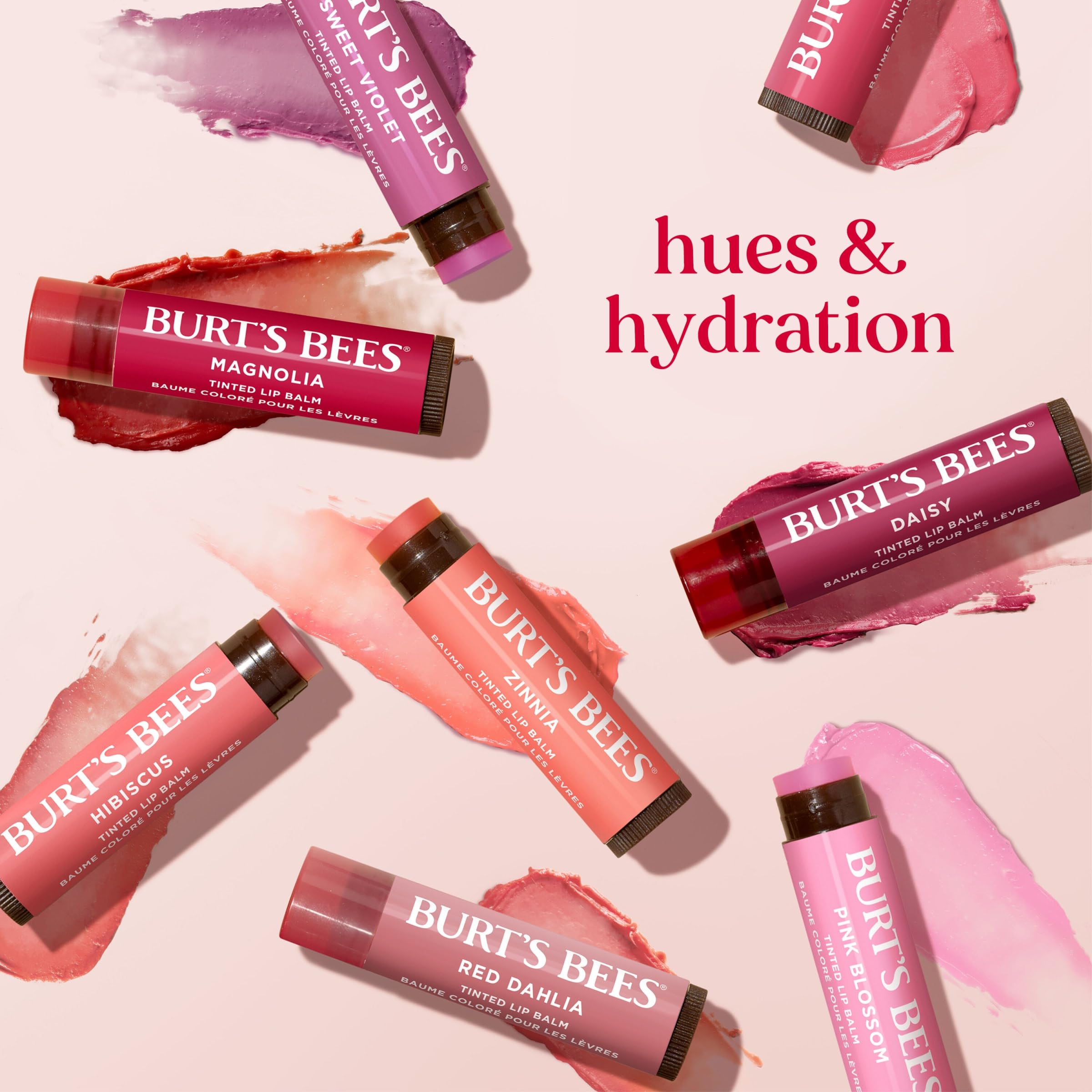 Burt's Bees Lip Tint Balm Rose recyclable packaging carton