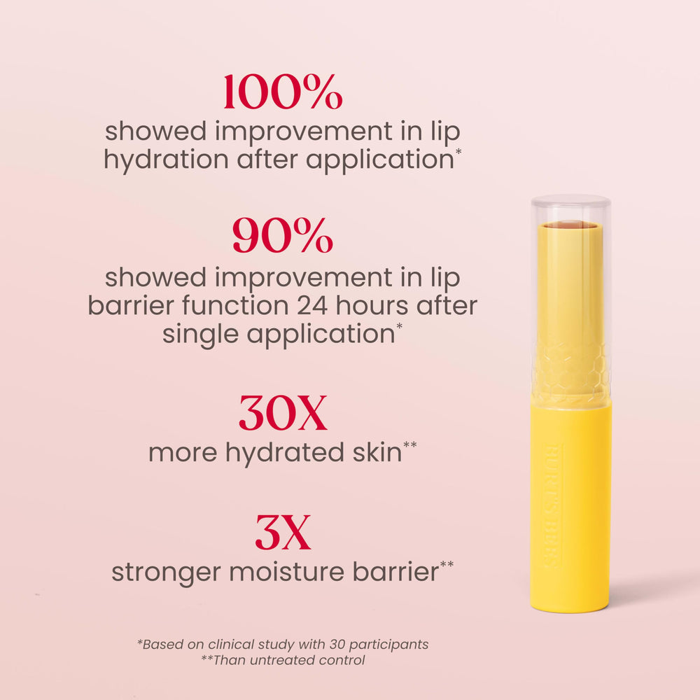 Burt's Bees Misty Mauve natural-origin ingredients free from parabens and SLS.