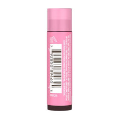 Burt's Bees Pink Blossom lip balm packaging highlights recyclable, natural ingredients.