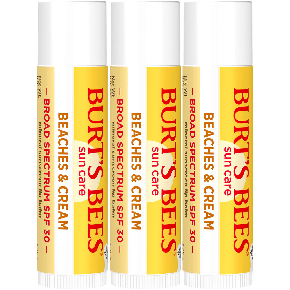 Reef-friendly Burt's Bees SPF 30 lip balm suited for outdoor adventures.