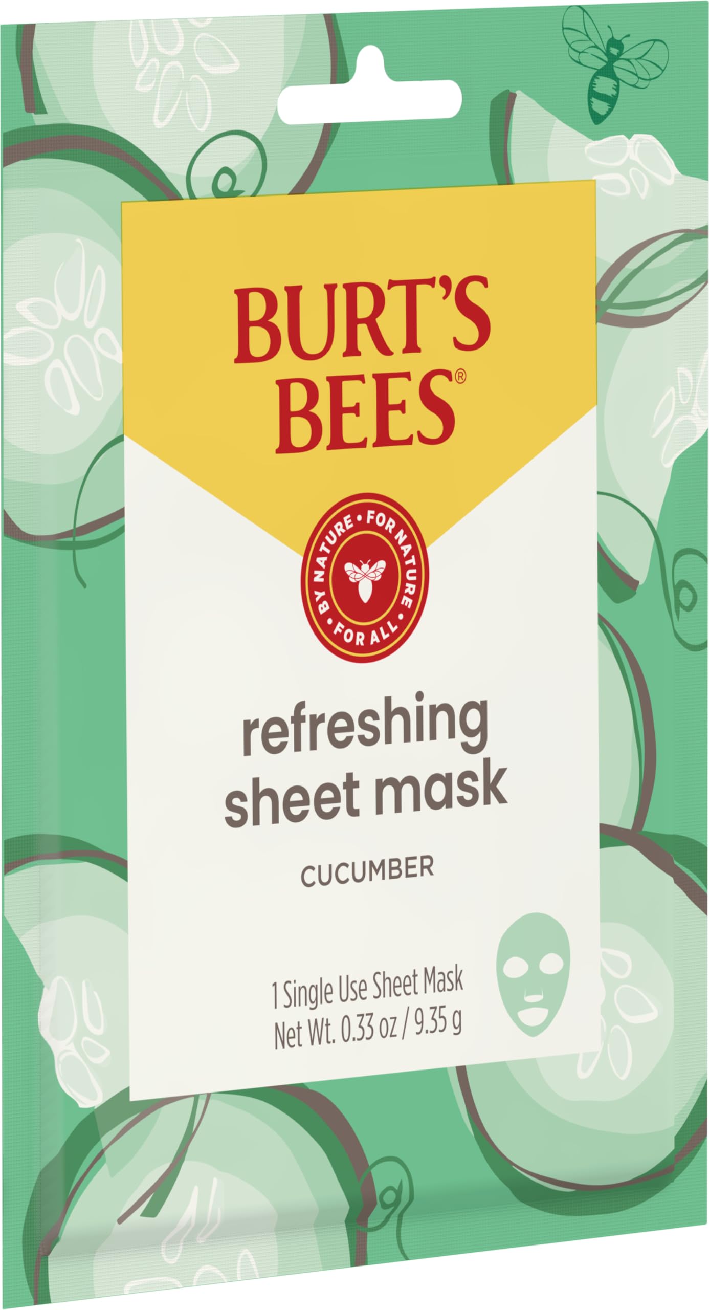 Leaping Bunny certified Burt's Bees mask emphasizes cruelty-free skincare.
