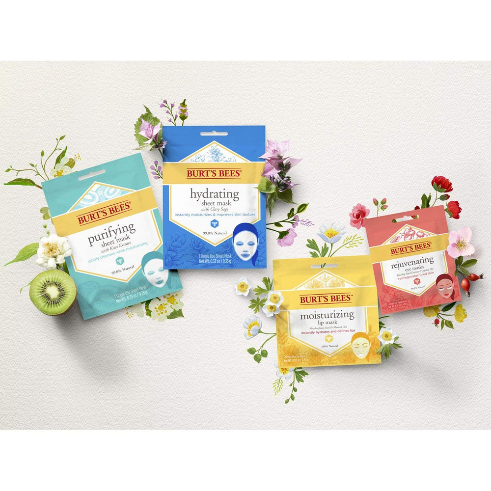 Burt's Bees single-use pouch ready for quick eye-area relief