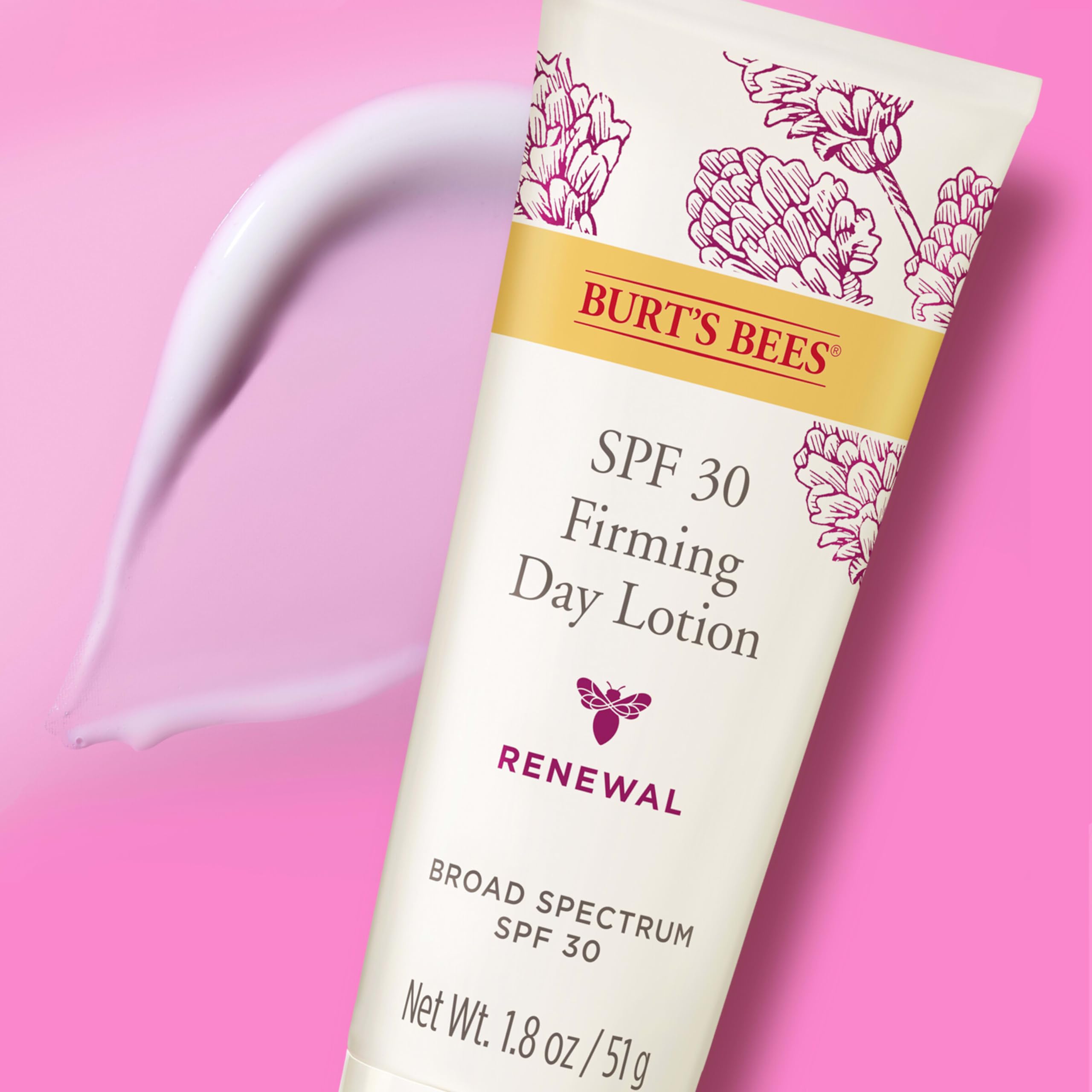 Apply Burt's Bees Renewal SPF 30 before sun exposure