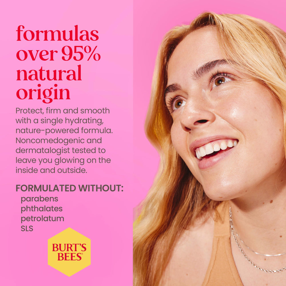 Lotion on skin shows lightweight, hydrating feel from Burt's Bees Renewal SPF 30
