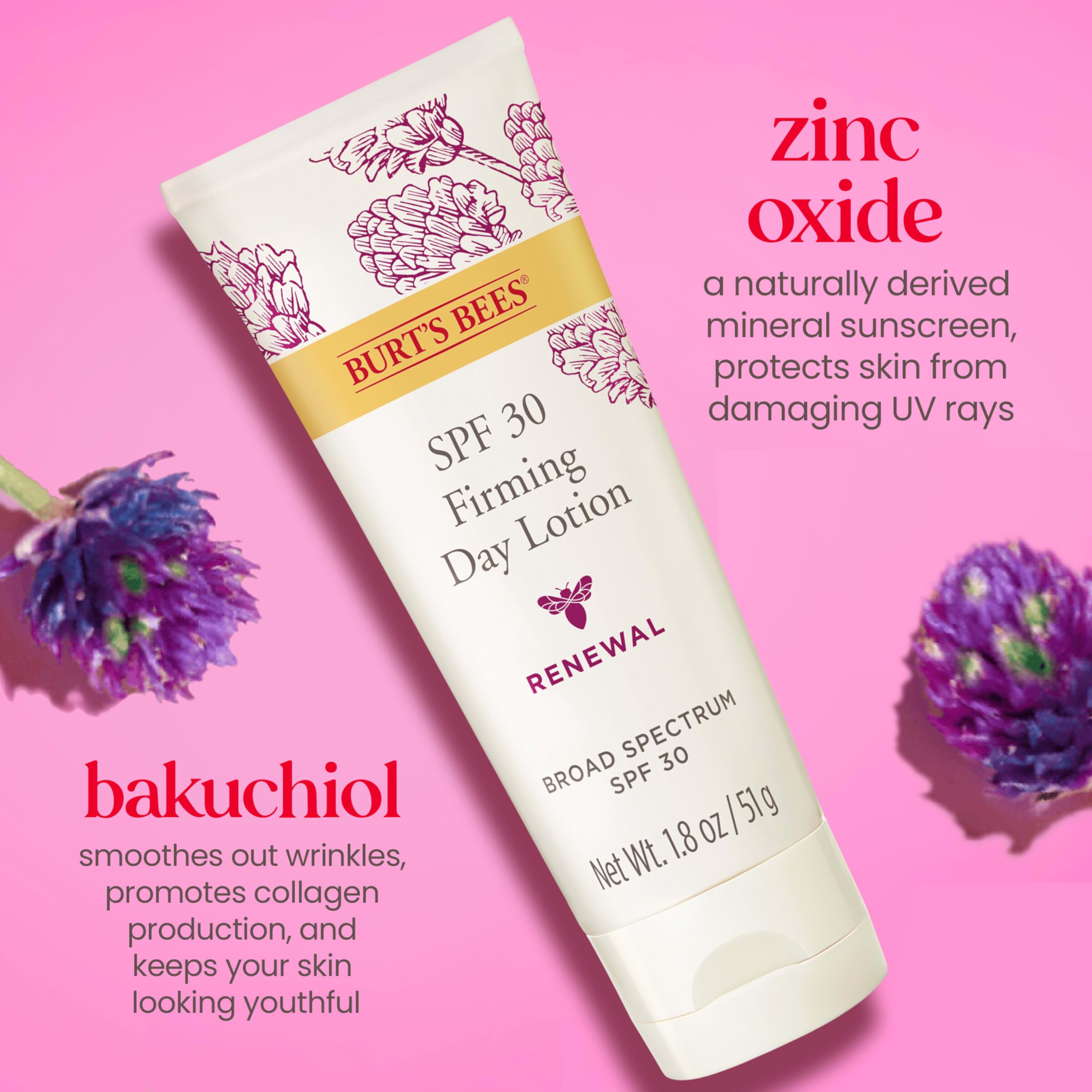 Texture-on-hand: Burt's Bees Renewal SPF 30 lotion glides on smoothly