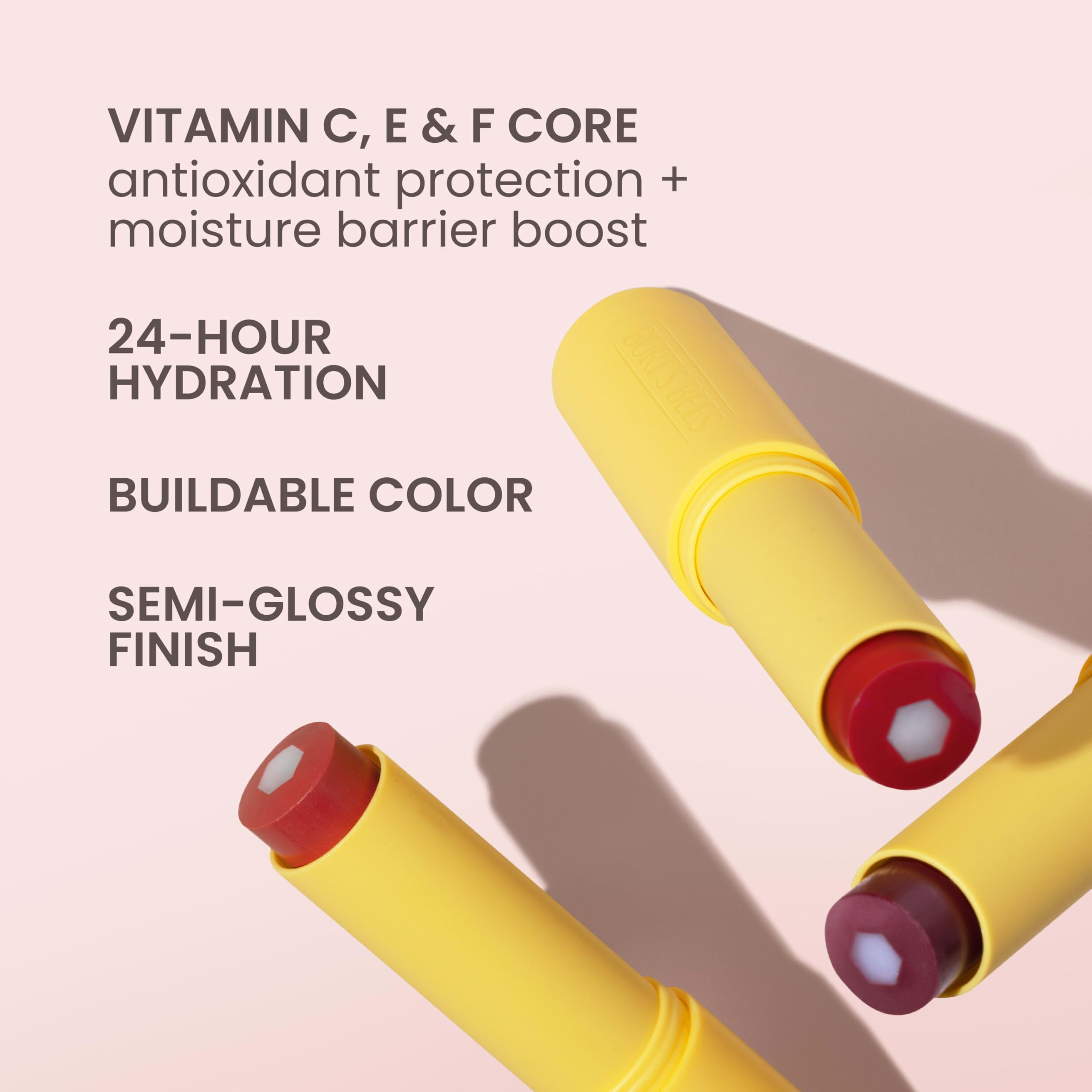 Burt's Bees Rose Knows texture reveals creamy, conditioning feel.