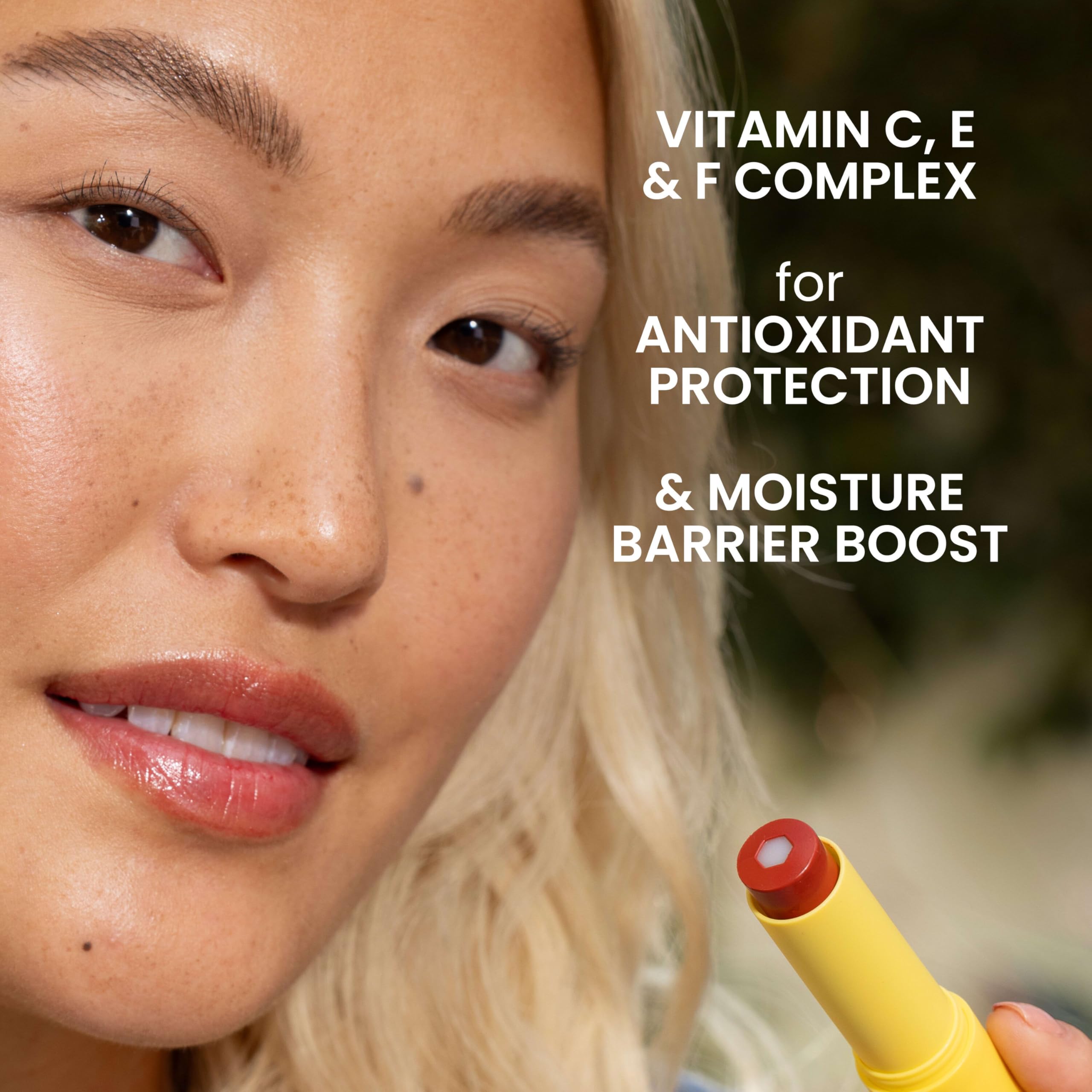 Burt's Bees Rose Knows vitamin core with C, E, and F.