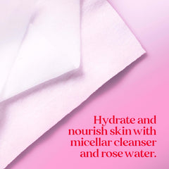 Burt's Bees rose water facial wipes on dresser for daily cleansing and hydration